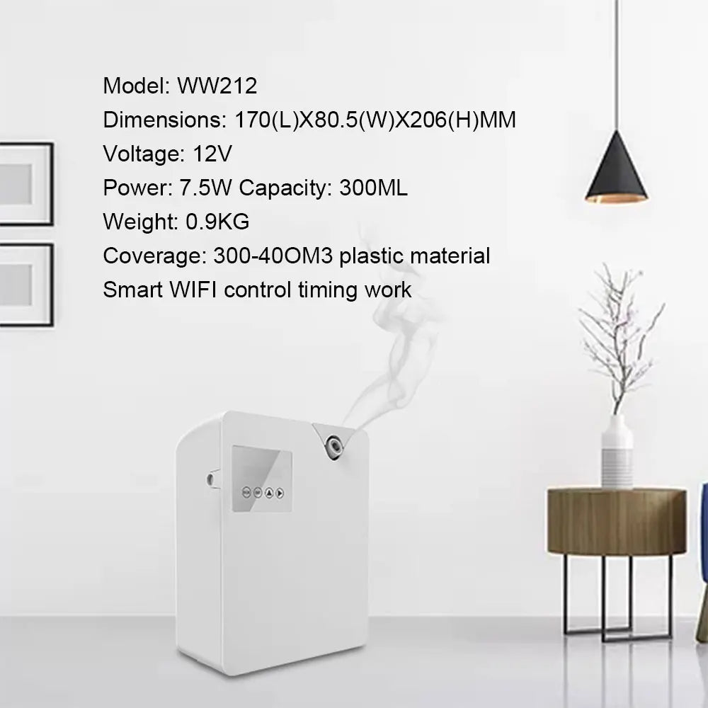 Difusor de aroma para el hogar, ambientador en espray, dispositivo de aromatización para hoteles, máquina inteligente de fragancia para habitaciones con control por aplicación