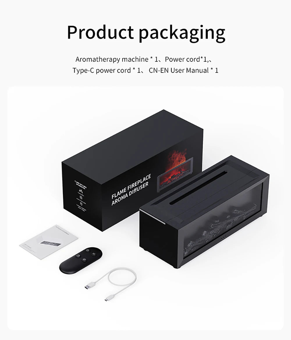 Humidificador de aire, difusor de aceites esenciales, humidificador de aroma con efecto de llama, difusor de fragancia para habitaciones y el hogar con luz nocturna, difusor de aromaterapia