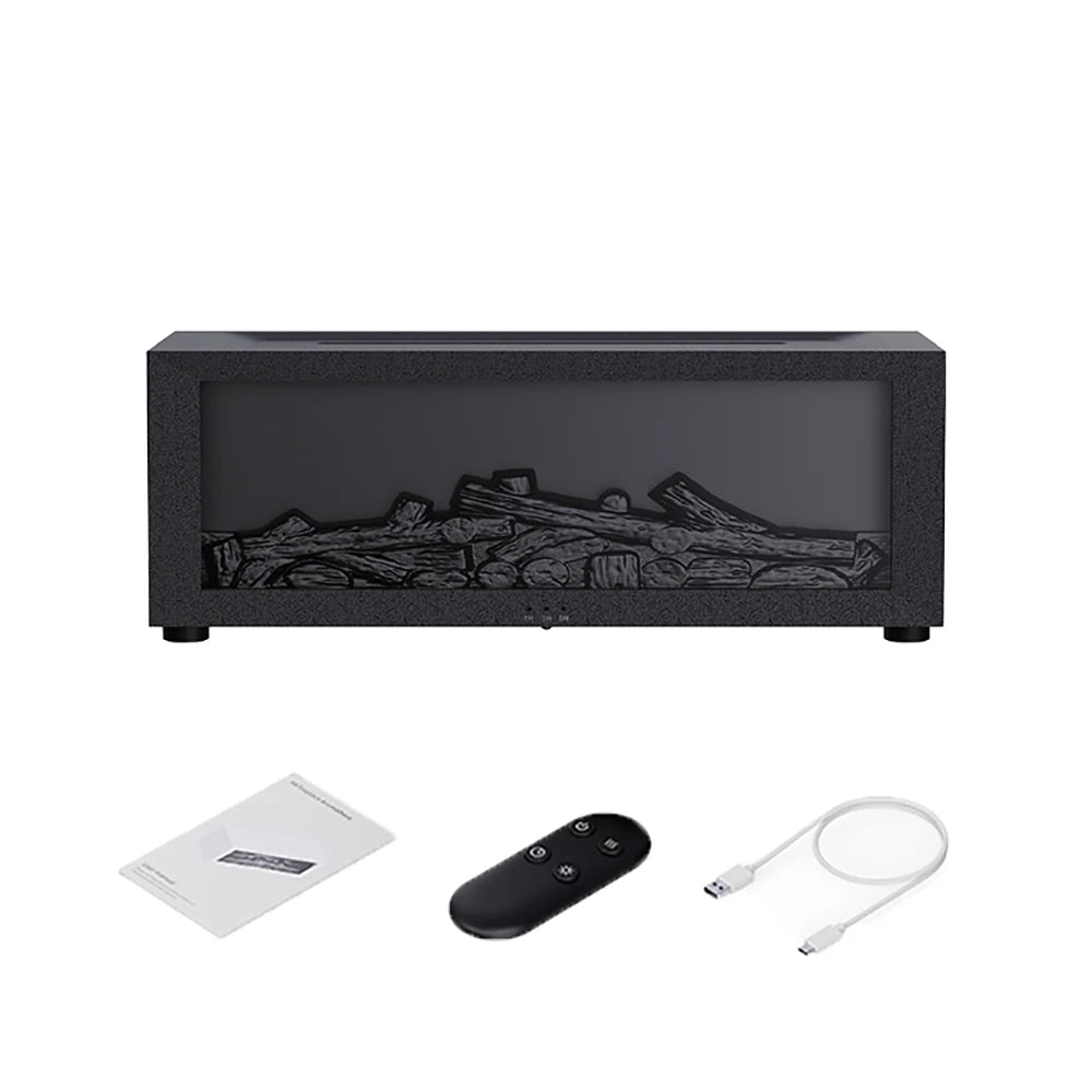 Humidificador de aire, difusor de aceites esenciales, humidificador de aroma con efecto de llama, difusor de fragancia para habitaciones y el hogar con luz nocturna, difusor de aromaterapia