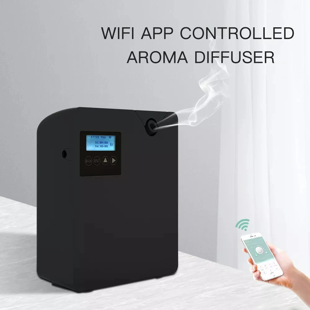 Difusor de aroma para el hogar, ambientador en espray, dispositivo de aromatización para hoteles, máquina inteligente de fragancia para habitaciones con control por aplicación
