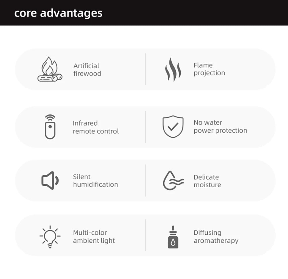 Humidificador de aire, difusor de aceites esenciales, humidificador de aroma con efecto de llama, difusor de fragancia para habitaciones y el hogar con luz nocturna, difusor de aromaterapia