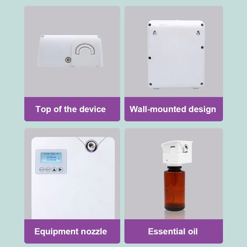 Difusor de aroma para el hogar, ambientador en espray, dispositivo de aromatización para hoteles, máquina inteligente de fragancia para habitaciones con control por aplicación